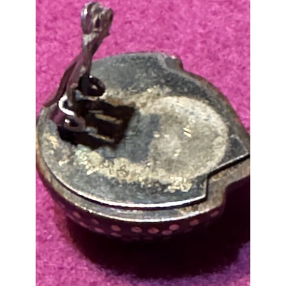 Patricia Von Musulin Vintage Clip-On Earrings Lignum Vitae Wood Sterling Silver - Picture 6 of 6